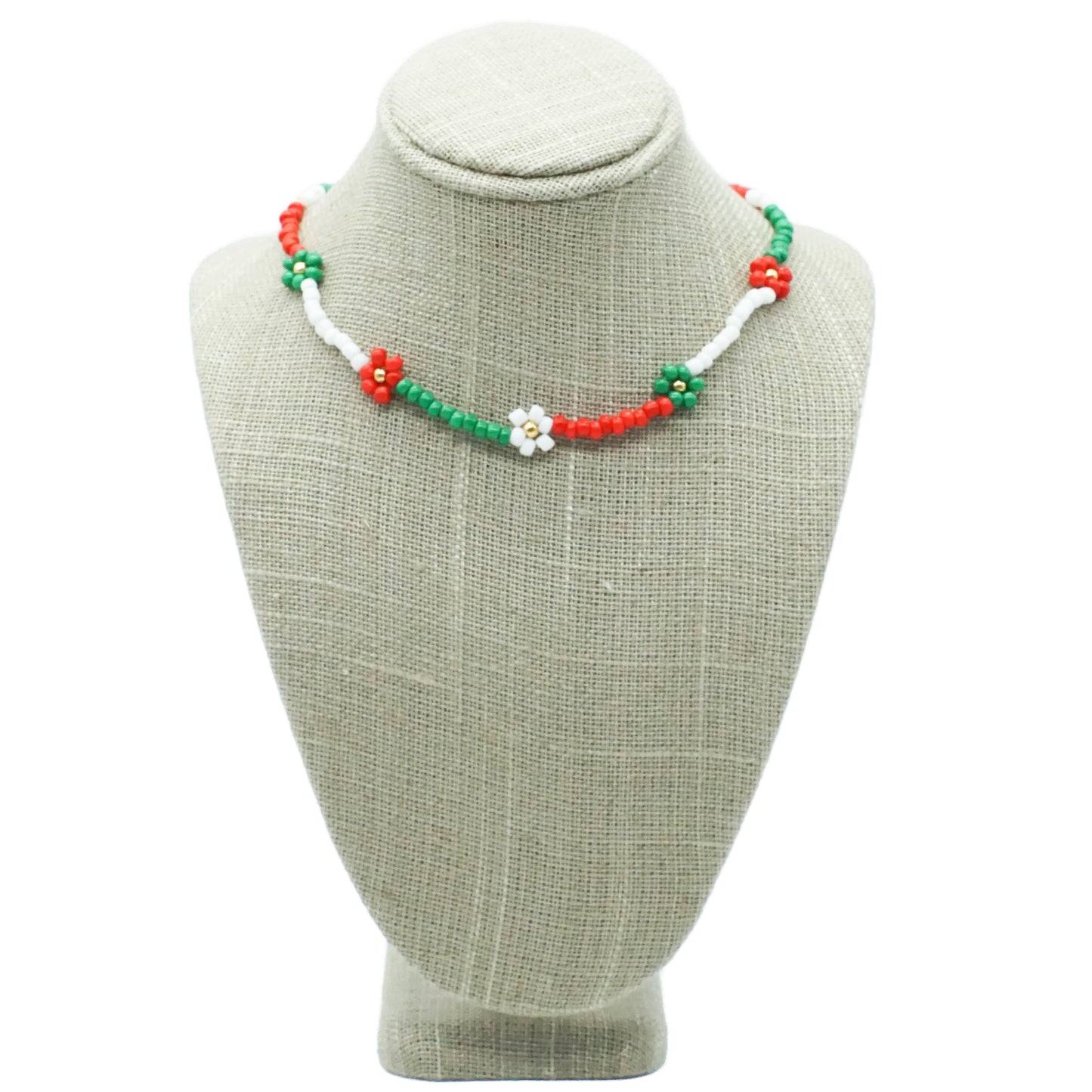 Holiday Flower Necklace - RWG