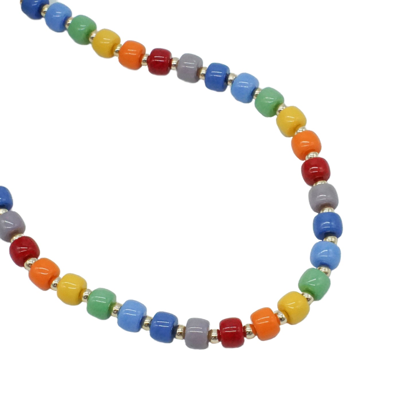 Glass Rainbow Necklace - ROYGBIV