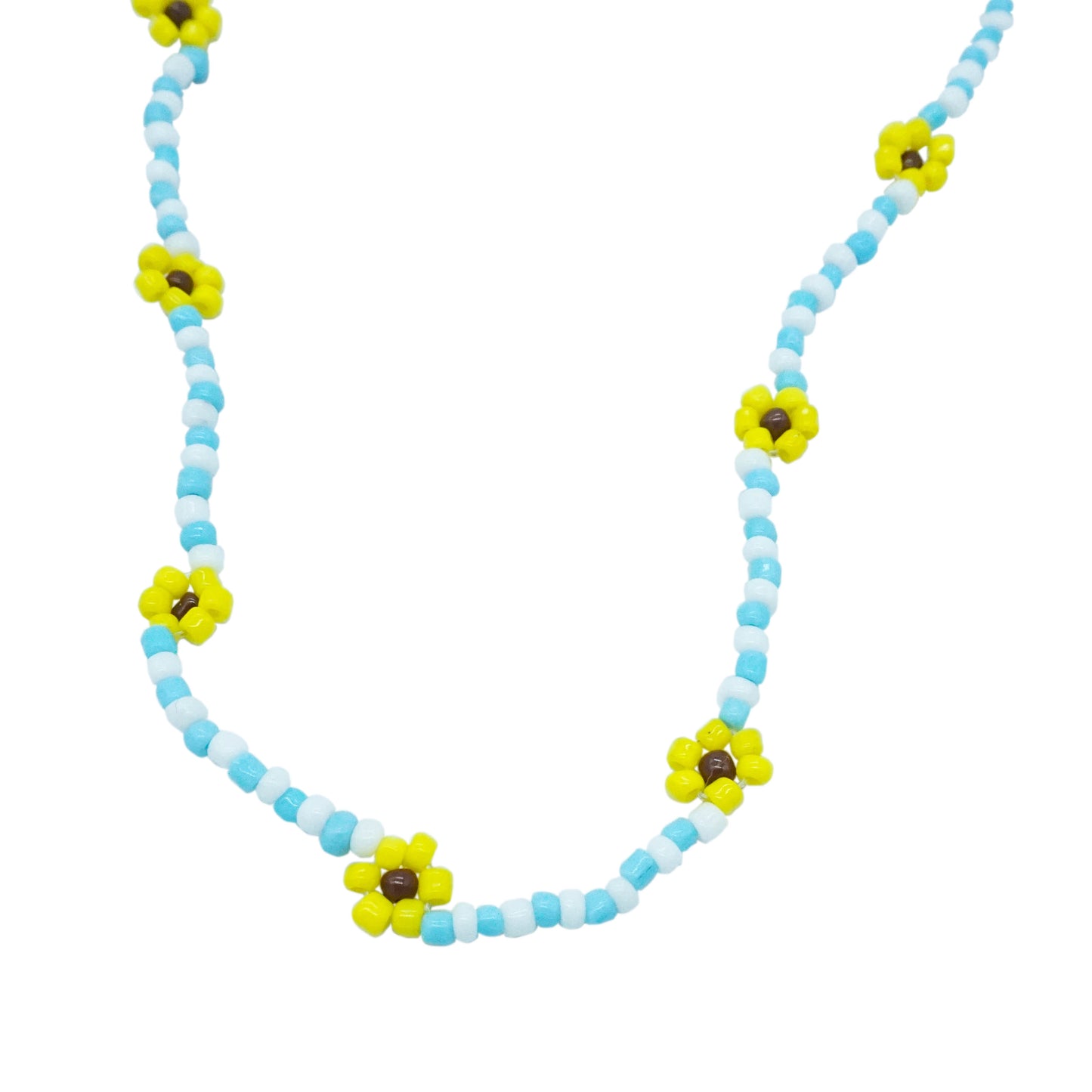 Beaded Flower Necklace - SUMMER SUNFLOWER