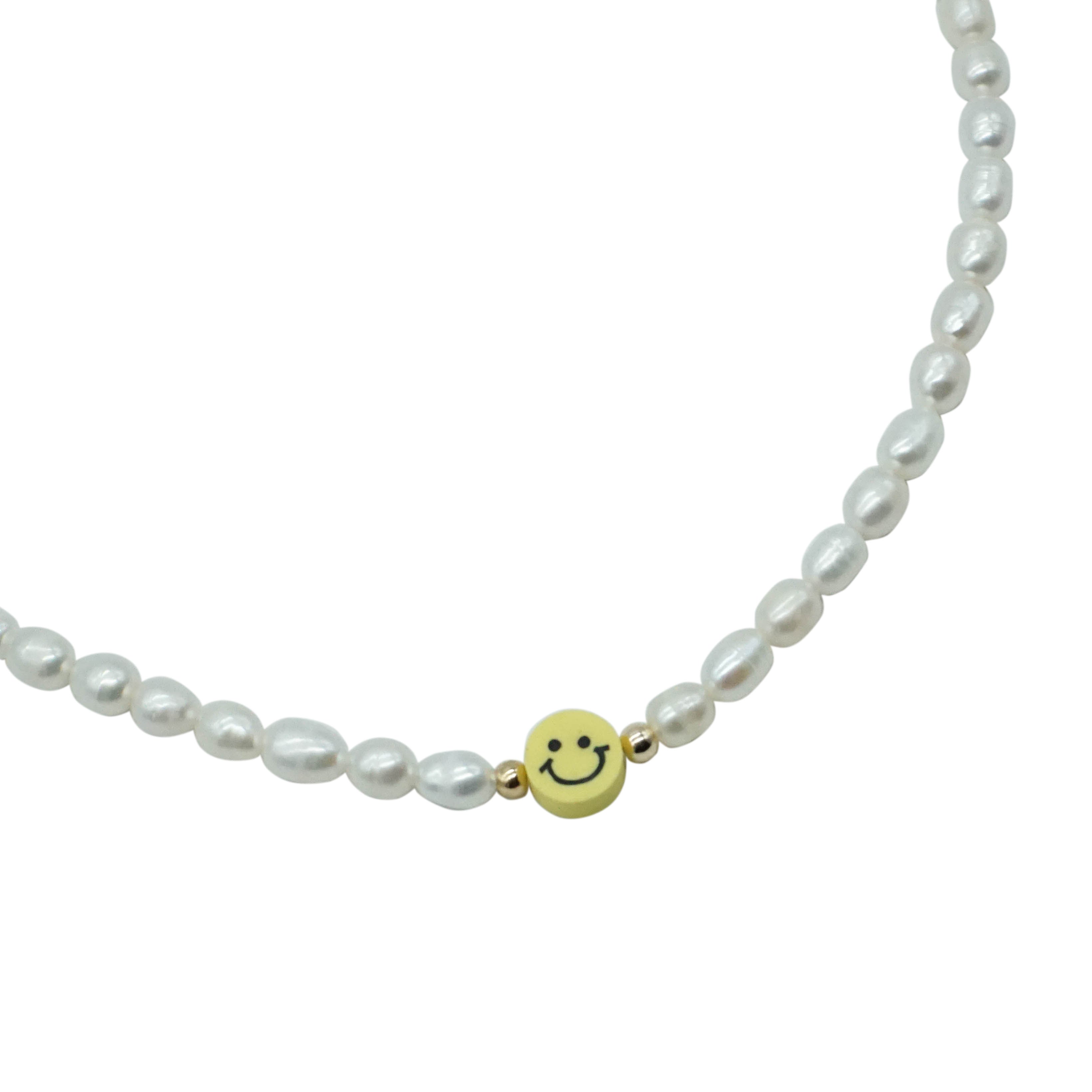 Buy Pearl Charm Necklace Mushroom Pearl Smiley Face Necklace Kitchen Sink  Necklace Adjustable Beaded Pearl Necklace Online in India - Etsy