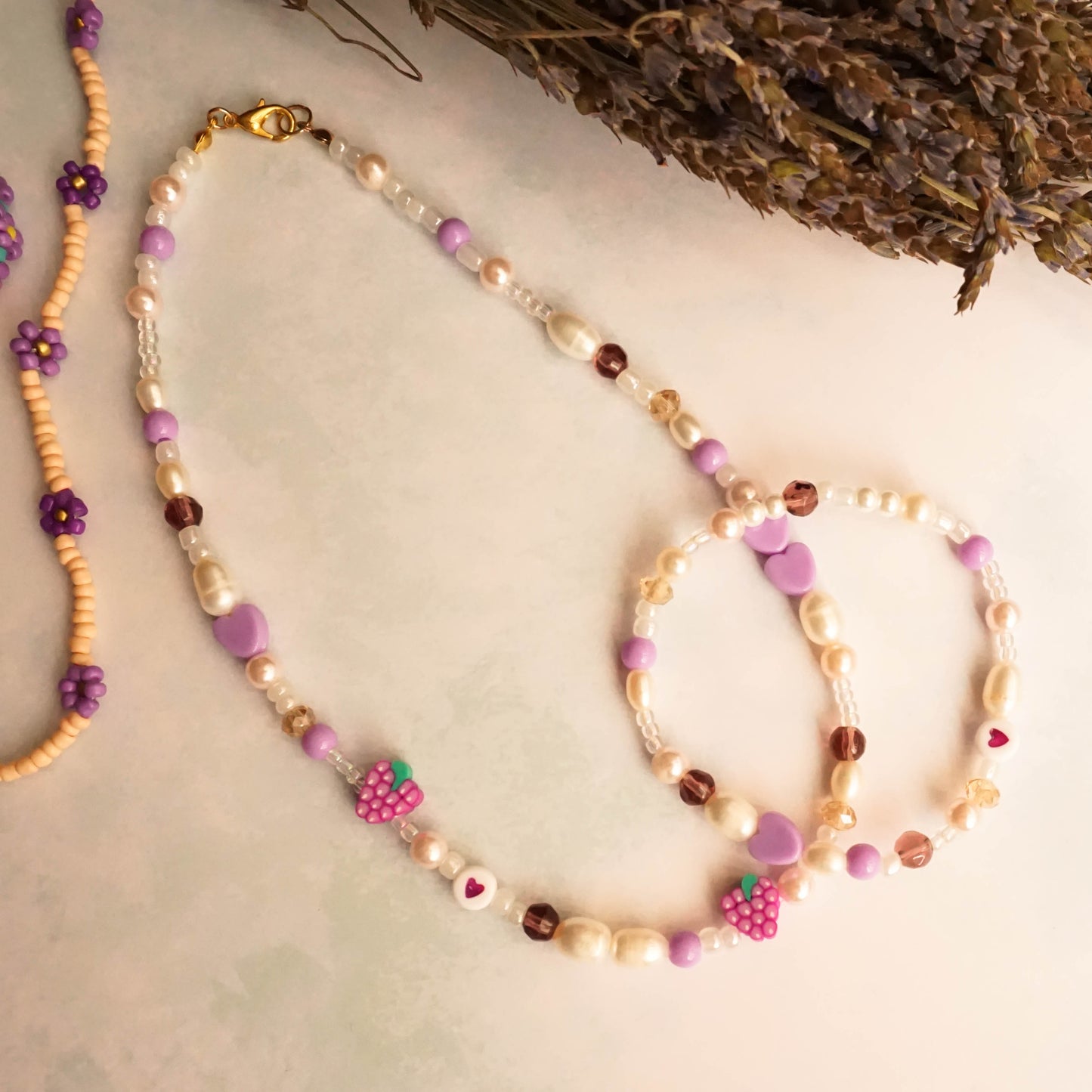 Beaded Necklace - VINE & LAVENDER