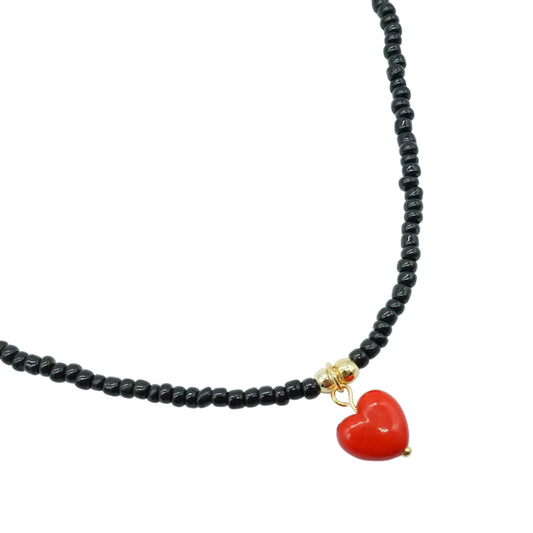 Red Heart Charm Necklace - LOVE AT FIRST SIGHT