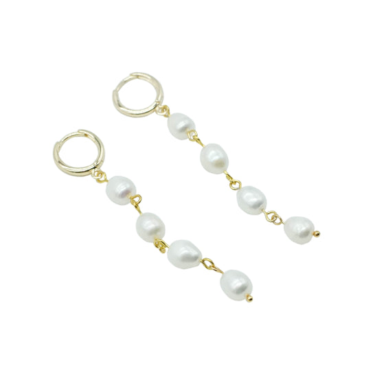 Huggie Pearl Earrings - FOURS